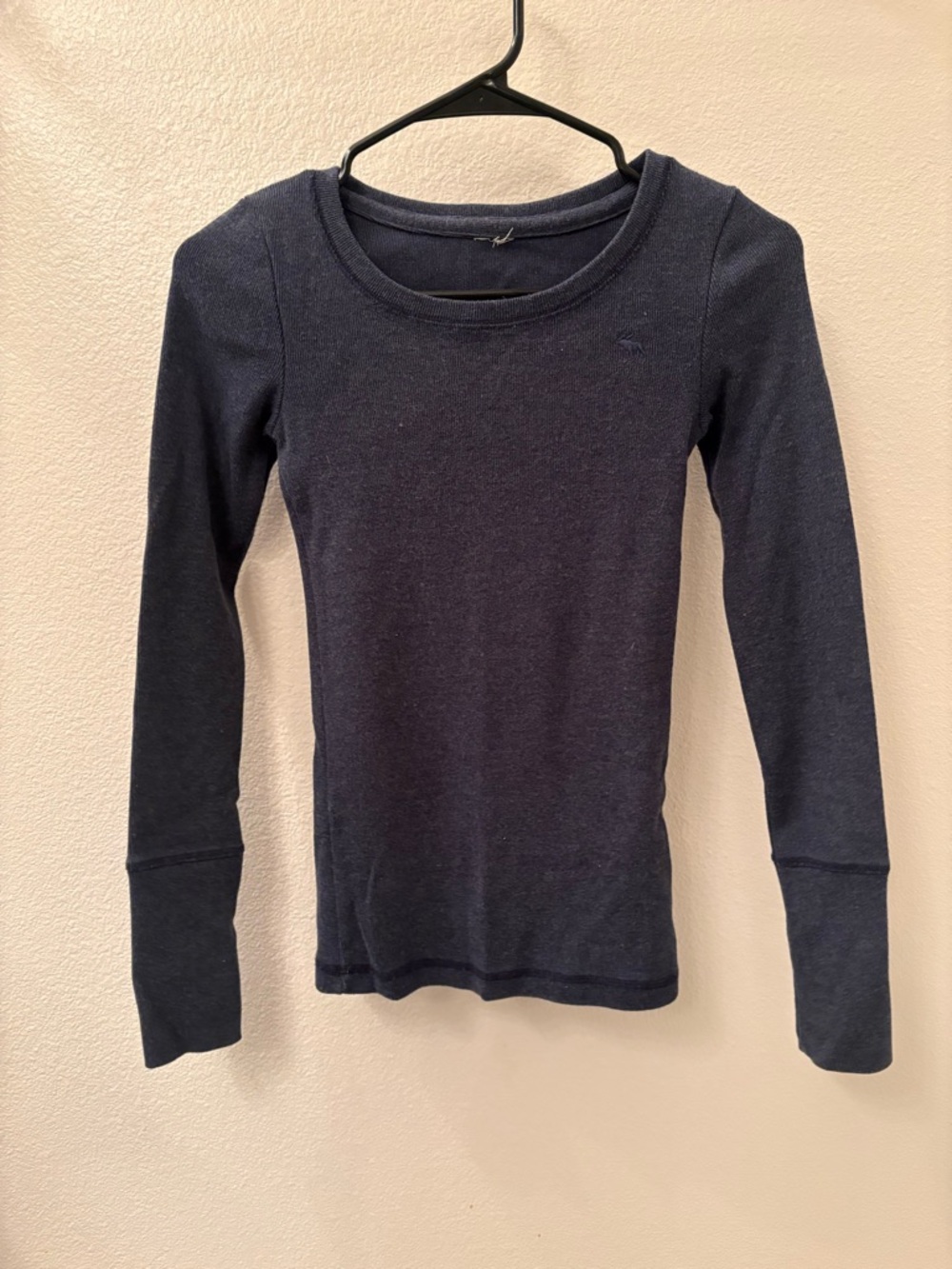 Girls' Long Sleeve Navy Shirt - Classic Everyday Top